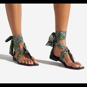 Fifer Ankle Tie Flat Sandal